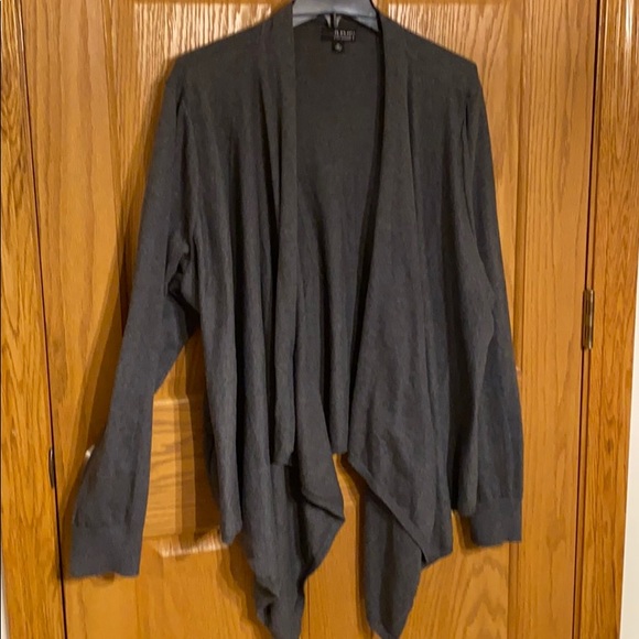 Dark gray cardigan with layering of material - Picture 1 of 8